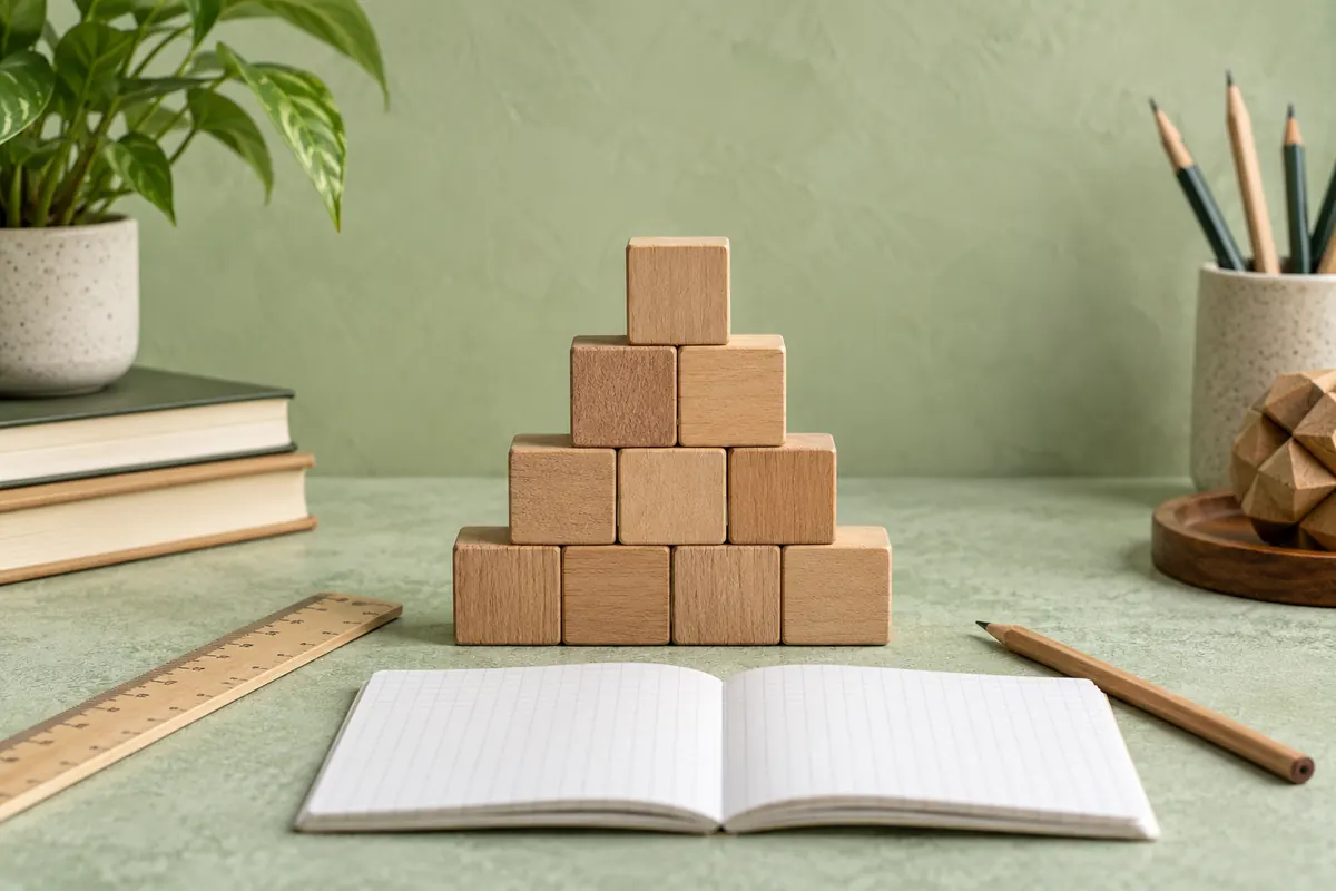 Counting blocks in a stable pyramid with an arithmetic notebook